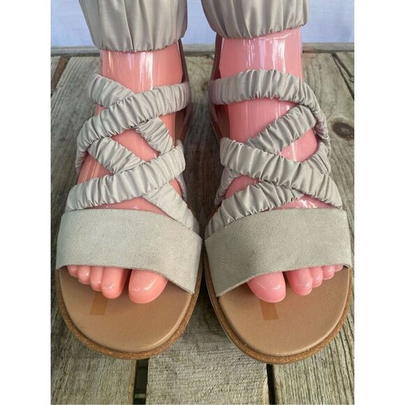 SOREL Women’s Size 9 Kinetic Sandals Suede Strappy Zip Back Gladiator Taupe Beig - Picture 6 of 8